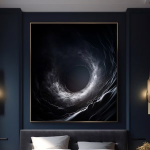 Druckbare digitale Kunst | Illustration eines Schwarzen Lochs | Kosmos und Universum | Hohe Auflösung (300 dpi) | Digitale Kunst | Sofortdownload