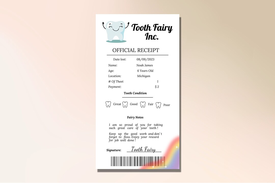 printable tooth fairy letter template