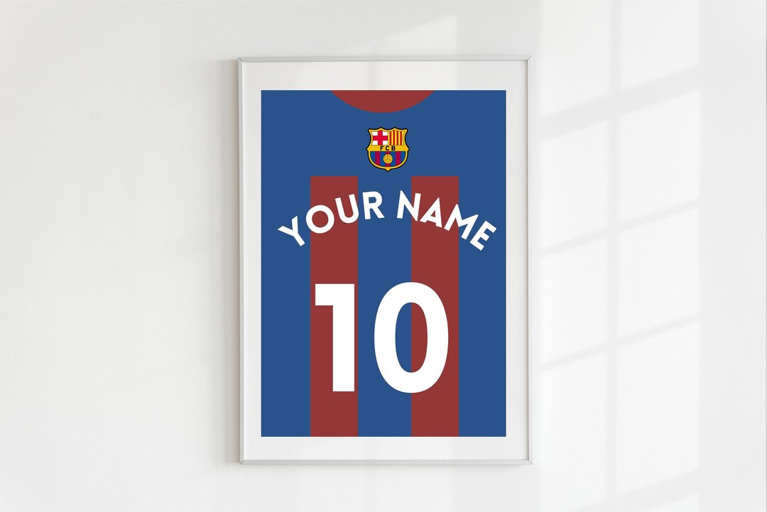 Personalized FC Barcelona Soccer Poster Digital Download,custom FC