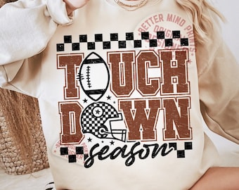 Touchdown Season PNG, Football Mom Design (Digital Download)