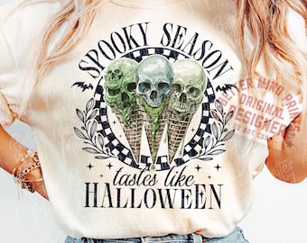 Halloween Tastes Like PNG: Retro Spooky Design (Digital Download)