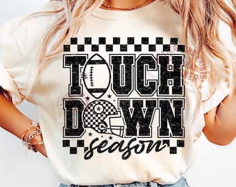 Touchdown Season PNG: Retro Football Design (Digital Download)