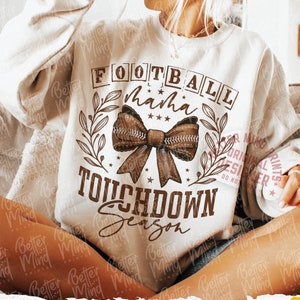 Football Mama Bow PNG Fall Coquette Bow PNG Touchdown Season PNG, Football Sport Png, Game Day png, Football Mom Png, Sublimation design