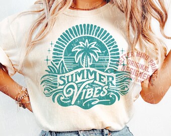 Summer Png Retro Summer Sublimation Tropical Sunset  Beach Vibes Png Beach png  Trendy Summer Designs Digital Download