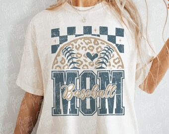 Baseball Mom SVG: Distressed Shirt Design (Digital Download)