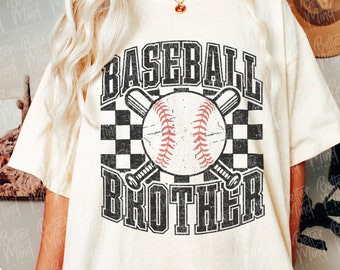Baseball Brother PNG: Grunge Sport Design (Digital Download)