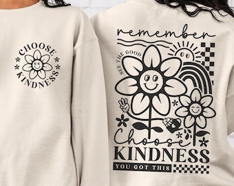 Escolha a gentileza SVG: Design de camiseta inspiradora Boho (download digital)