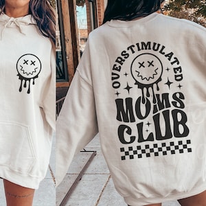 Überstimuliert Moms Club SVG PNG, Mom Life SVG, Mom Club SVG, Trendy SVG Png, überstimuliert, SVG-Dateien für Cricut