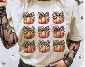 Retro Halloween Kürbis PNG: Geparden Bogen Design (Digitaler Download)