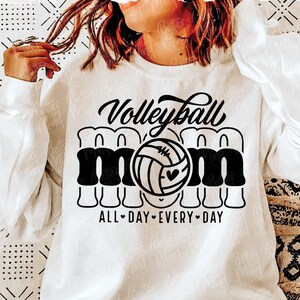 Volleyball Mom SVG: Mama Shirt Design, Sports Game Day (Digital Download)