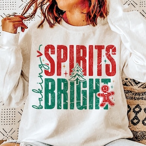 Baking Spirits Bright SVG, PNG, Merry Christmas Svg, Christmas Cookie Svg, Christmas Baking Svg, Holiday Svg, Gingerbread Svg, Winter Svg