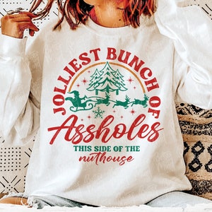 Funny Christmas SVG, Jolliest Bunch Design, Christmas Shirt, Jumper (Digital Download)