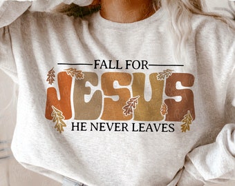 Fall For Jesus SVG: Autumn Christian Shirt Design (Digital Download)