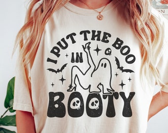 I Put The Boo In Booty SVG: Retro Halloween Ghost Design (Digital Files)