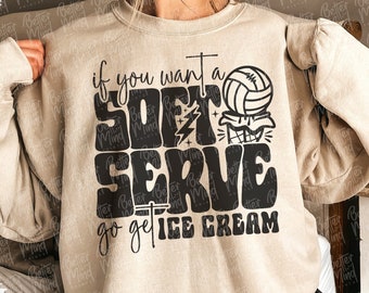 SVG con vibraciones de voleibol: Diseño de helado suave (descarga digital)