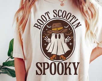 Western Ghost PNG : Boot Scoot Spooky, Halloween rétro (téléchargement numérique)