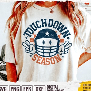Touchdown SVG PNG, Retro Game Day Svg, Game Day Vibes Svg, Football Svg, Football Mom Svg, Game Day T-Shirt Svg, Sports Svg