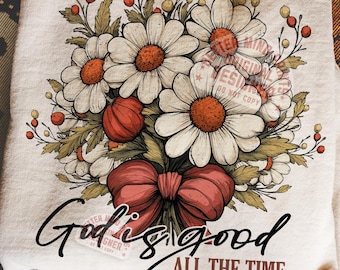 Boho Christian Fall PNG: God is Good, Autumn Pumpkin (Digital Download)