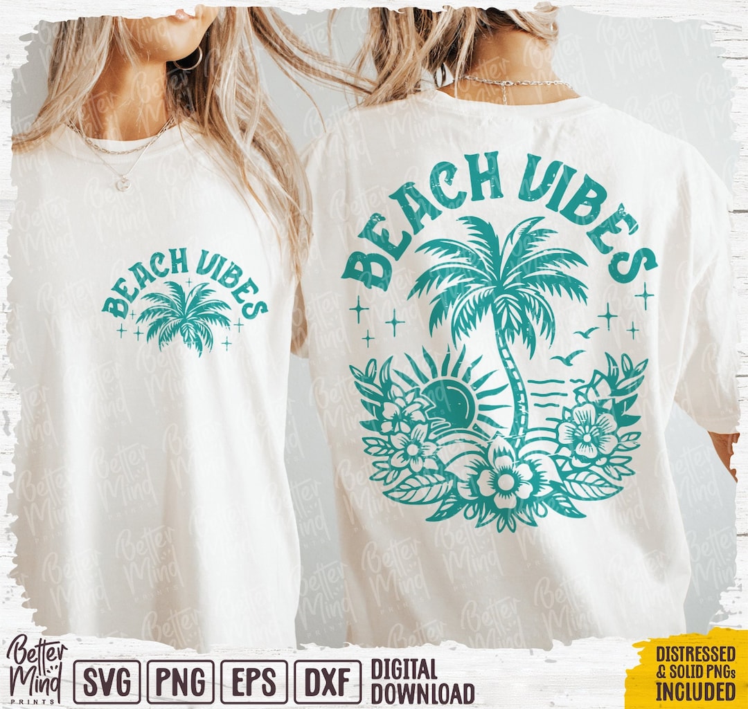 Retro Beach Vibes SVG PNG: Summer Shirt Design (digital Download) - Etsy