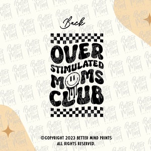 Clube de Mães Superestimuladas SVG PNG: Design de Vida de Mãe Moderno (Download Digital) imagem 5