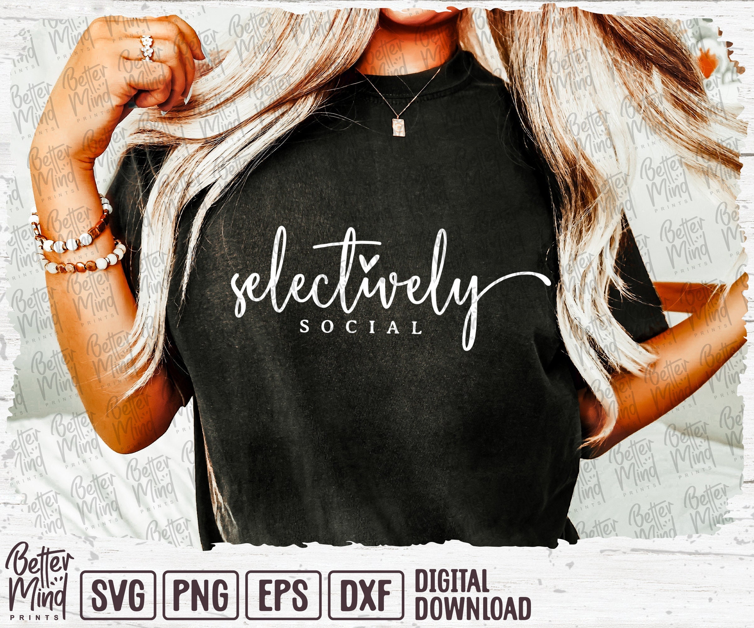 Selectively Social SVG PNG, Introvert Shirt Svg, Antisocial Svg, Funny Shirt Svg, Sarcastic Mug SVG, Homebody Svg, Mothers Day Svg