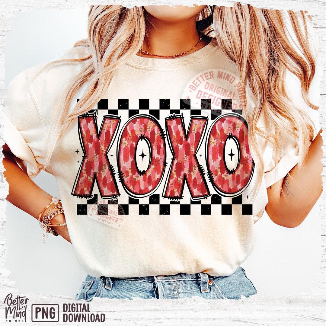 Retro Valentine XOXO PNG | Love Sublimation Design (digital Download ...