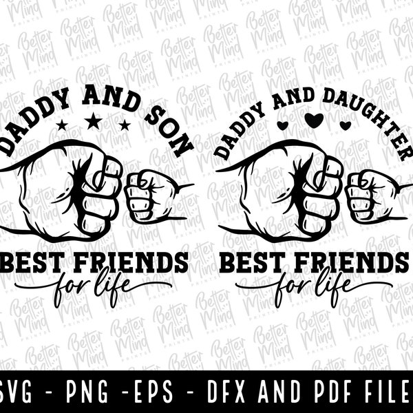 Dad Svg Png, Daddy And Son Shirt Svg, Daddy Daughter Svg, Dad And Son Design Family Matching Shirt Print, Svg Files For Cricut