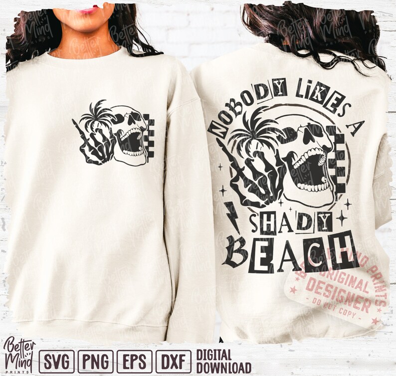 Shady Beach Skeleton SVG PNG: Funny Summer Design (digital Download) - Etsy