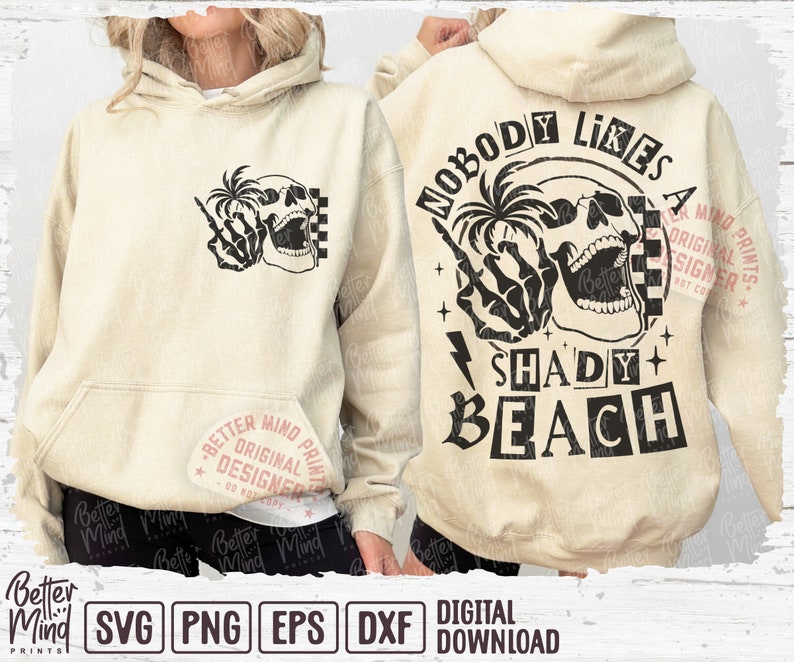Shady Beach Skeleton SVG PNG: Funny Summer Design (digital Download) - Etsy