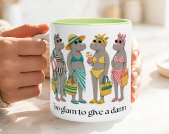 Too Glam To Give A Damn Funny Animal Fashion Mug