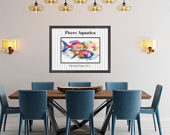 Tropical Fish Framed  Wall Art Print Pisces Aquatica Vol 4