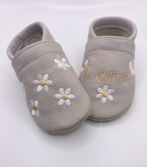 Lederpuschen Mit Fell Krabbelschuhe Lederpuschen Barfußschuhe