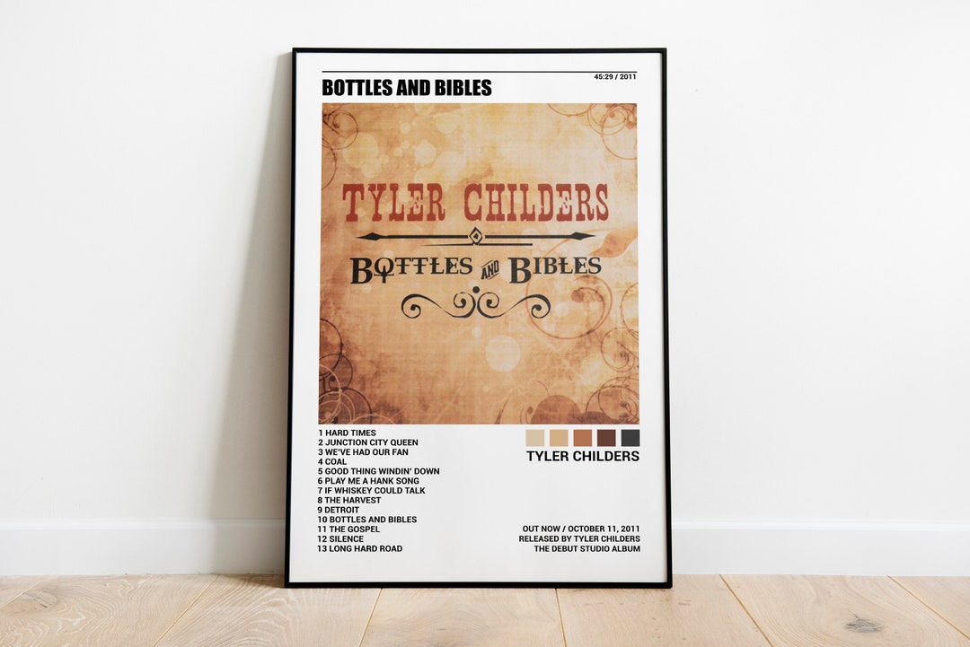 Tyler Childers Poster Bottles and Bibles Poster Tracklist Etsy