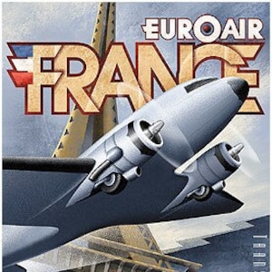 Cartel de viaje de Euroair Francia