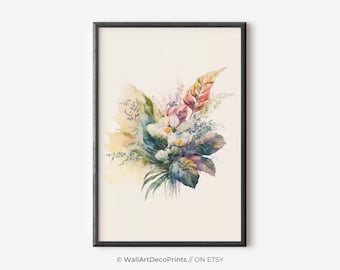 Bouquet, Art Print, Watercolor Flowers, Wall Art Prints, Watercolor, Wall Art, Flowers Art Print, Botanical Wall Decor