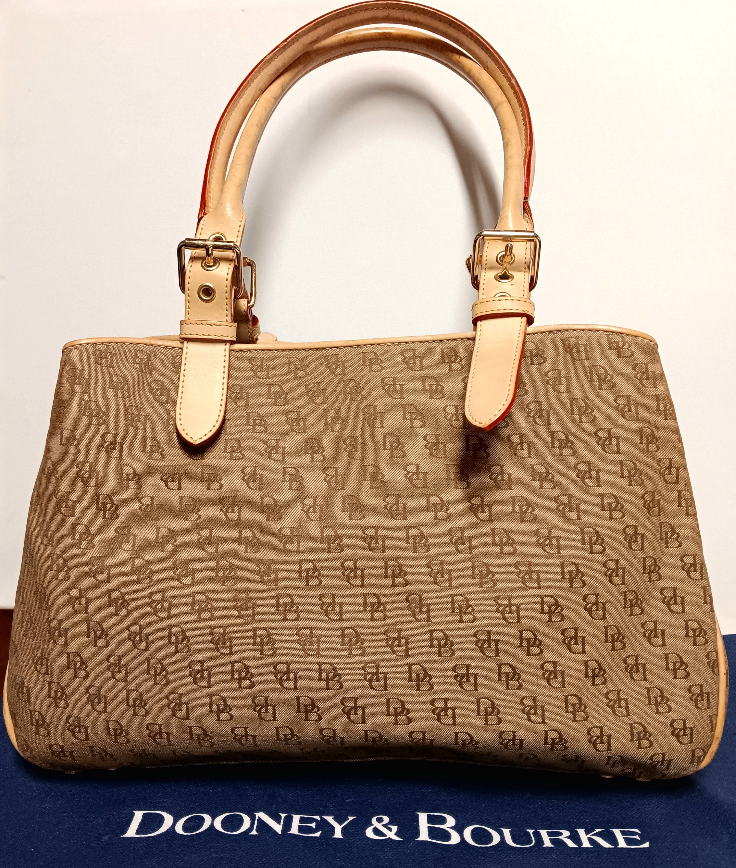 Coach Vintage Speedy Satchel Signature Monogram Canvas Leather