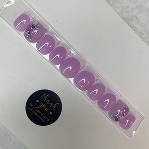 Classic French Nails| Bling Nail Design| Press On Nails| Nail Art | Fake Nails | Glue On Nails | Reusable Nails | Gift For Friend