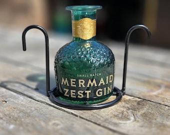Mermaid Gin/Rum/Vodka Upcycled Bottle Tea-Light Holder