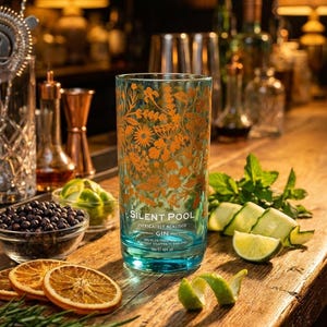Silent Pool Gin Upcycled Bottle Drinking Glass Bild 1