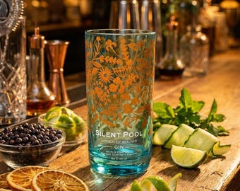 Silent Pool Gin Upcycled Bottle Drinking Glass