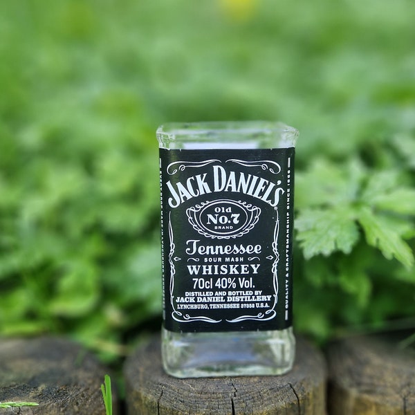 Jack Daniels (Original) Upcycled Bottle Drinking Glass
