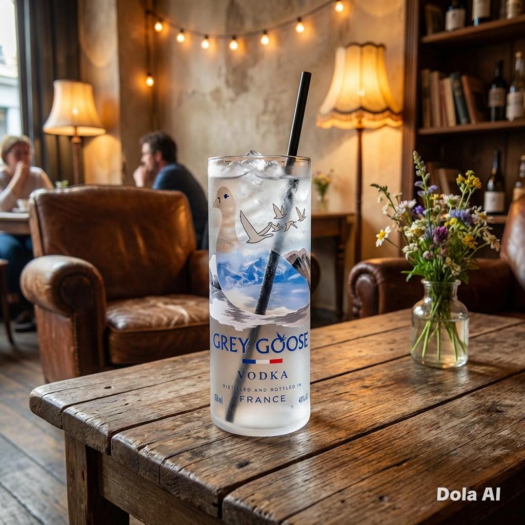 Grey Goose Vodka Upcycled Bottle Drinking Glass - Etsy