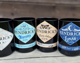 Hendricks Gin Upcycled Bottle Drinking Glass