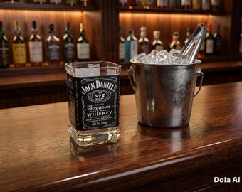 Jack Daniels (Original) Upcycled Bottle Drinking Glass