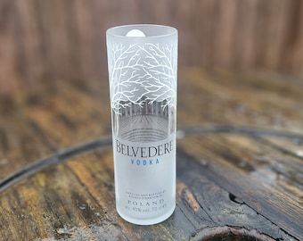 Belvedere Vodka Upcycled Bottle Drinking Glass
