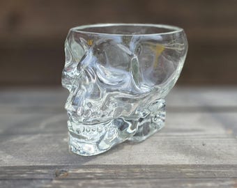 Crystal Head Vodka Skull Upcyled Bottle Glass/Bowl