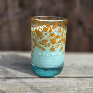 Silent Pool Gin Upcycled Bottle Drinking Glass Candle (Bk cherry)