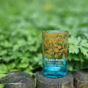 Silent Pool Gin Upcycled Bottle Drinking Glass 14 cm