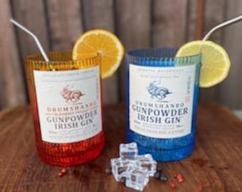 Drumshanbo Gunpowder Irish Gin Upcycled Drinking Glass