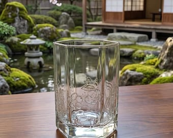 Roku gin upcycled bottle glass/vase